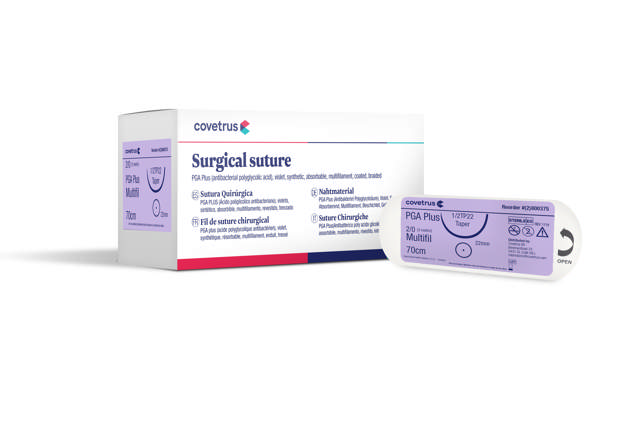 Suture PGA Plus - 1/2 circle, round bodied, taperpoint - 1/2TP22