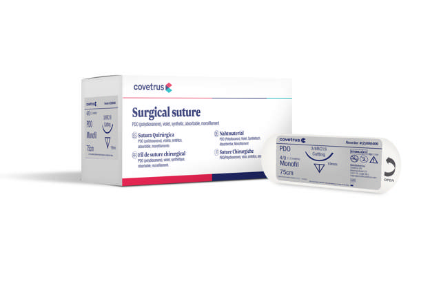 Suture PDO - 3/8 circle, reverse cutting - 3/8RC19