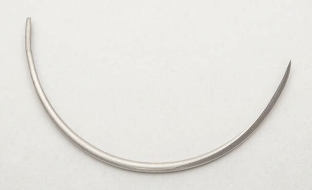 Suture Needles - Regular Eye, 12/Pk - 1/2 circle, reverse cutting