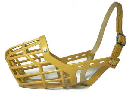 Dog Muzzle with Leather Strap